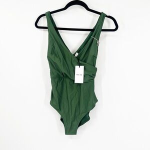 Iris & Ink One-Piece Swimsuit in Green NWT